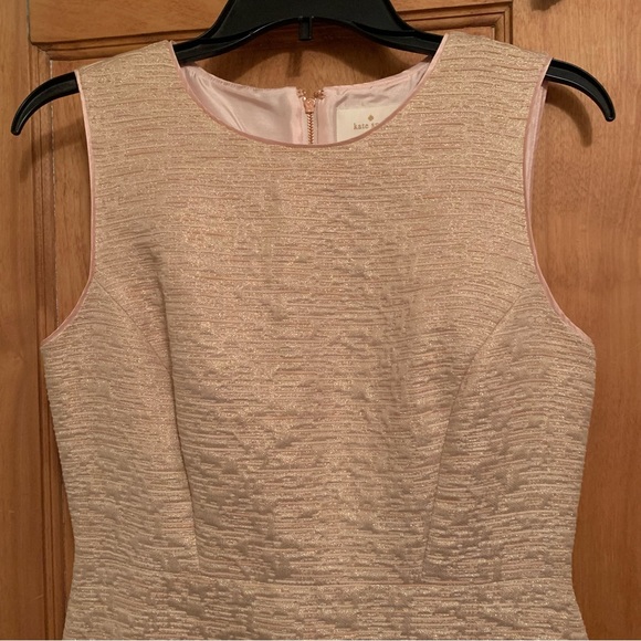 Kate Spade Della Dress Size 8 -All that glitters back zip sleeveless in Blush - Picture 2 of 16